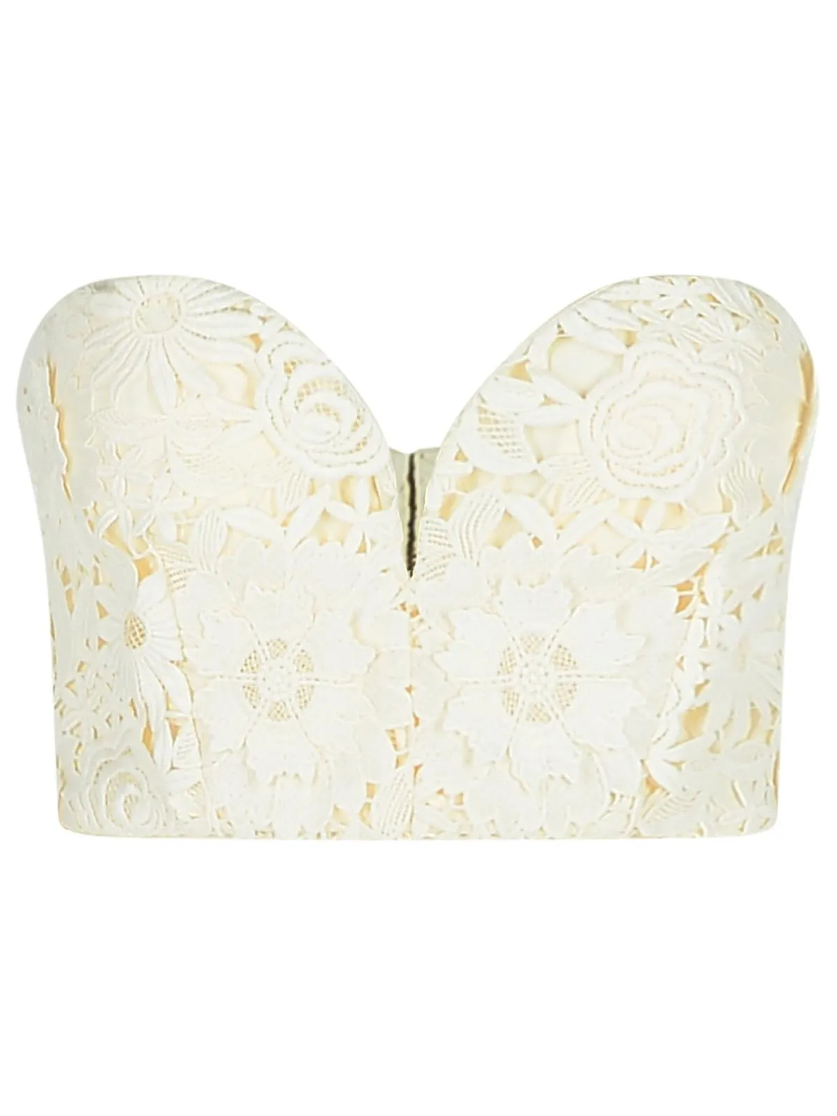 1001 '3 D' White Polyester Corset