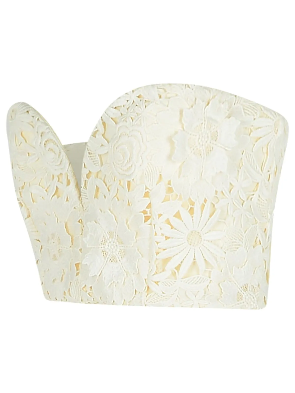 1001 '3 D' White Polyester Corset