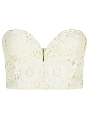 1001 '3 D' White Polyester Corset