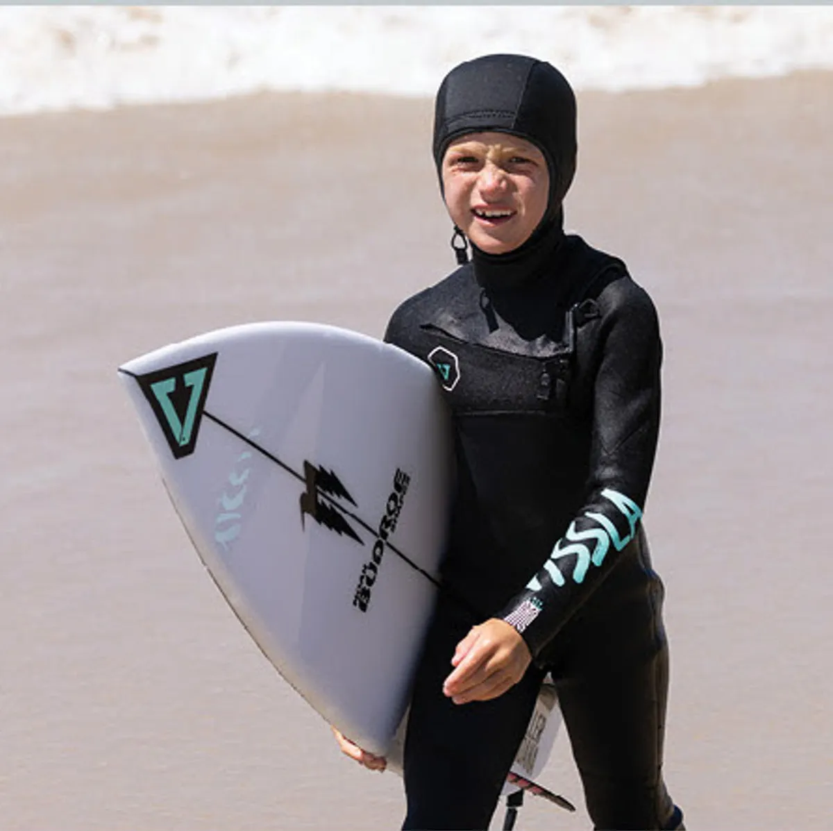 5/4/3 Youth Vissla 7 Seas Boys Full Hooded Chest Zip - Phantom