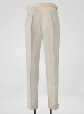 Barn Beige Linen Highland Trousers