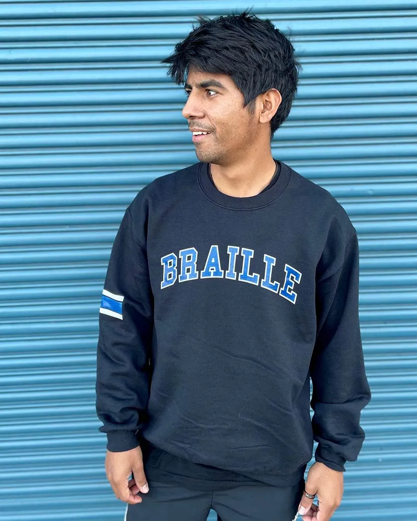 Braille Skateboarding Varsity Crew Sweatshirt