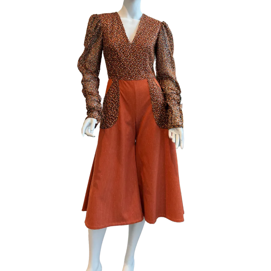 Burnt Orange Autumn Jumpsuit
