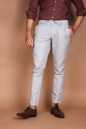 Cloud Grey Linen Trousers