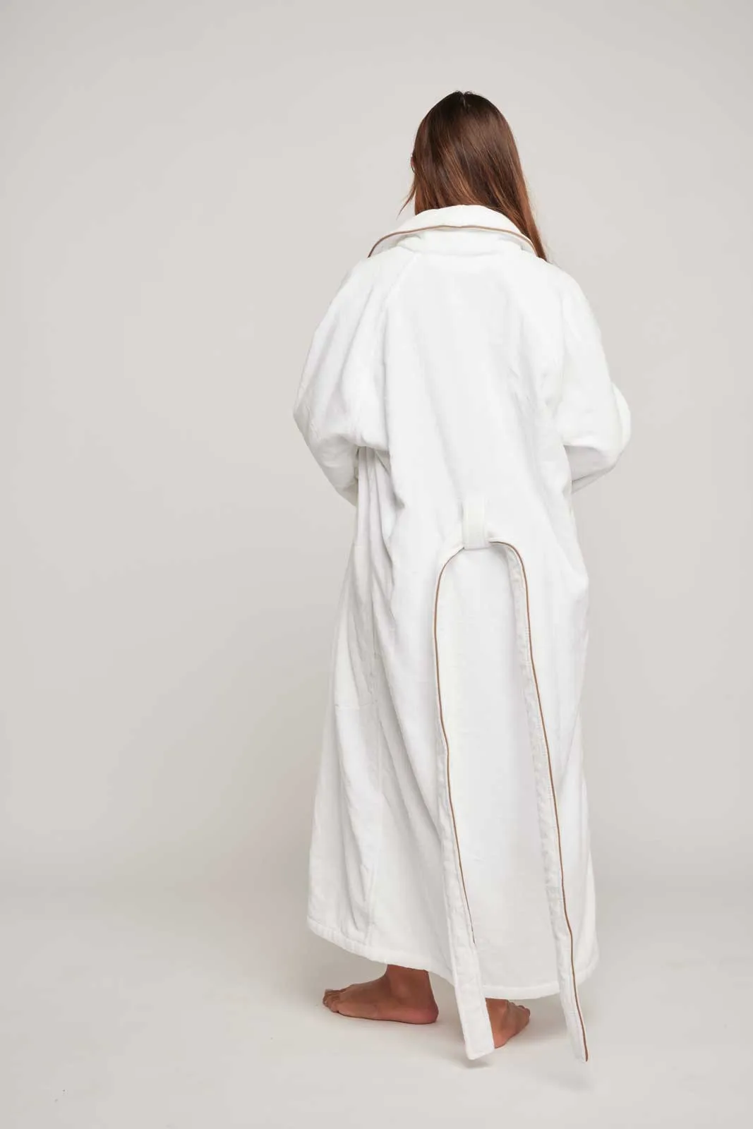 Collared Terry Robe Womens