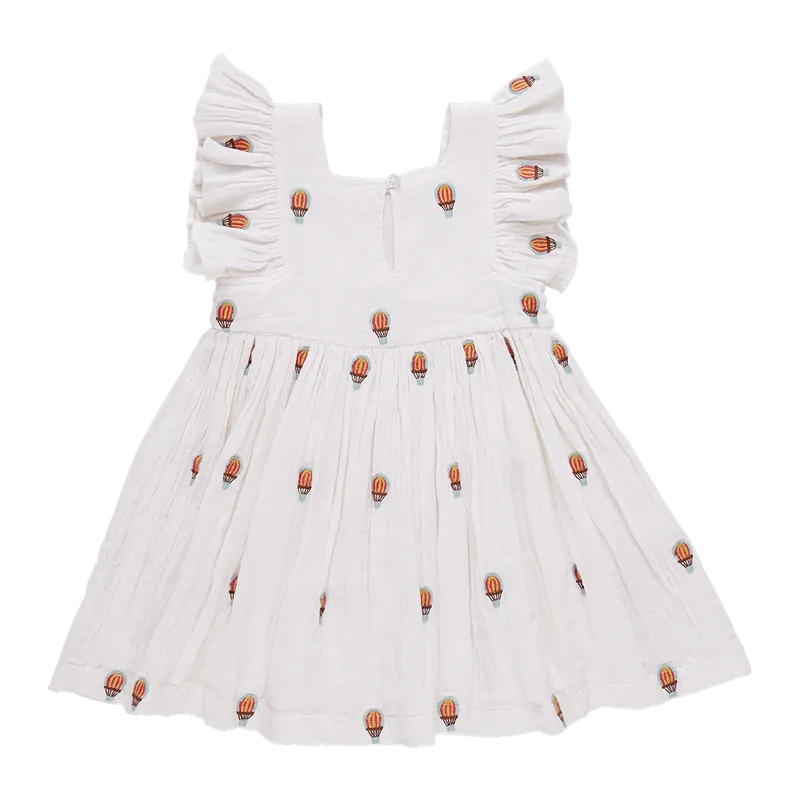 Cotton Elsie Dress - Hot Air Balloons