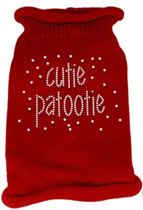 Cutie Patootie Rhinestone Knit Pet Sweater XXL Red