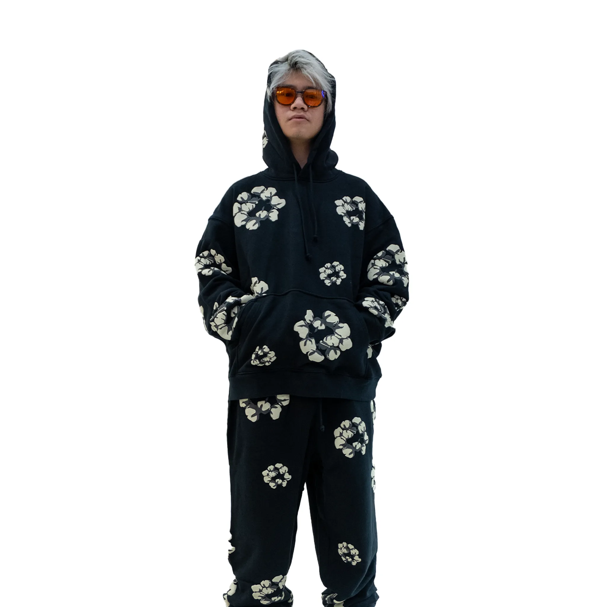 Denim Tears x Cactus Plant Flea Market Tears Wreath Sweatpants Black (FW24)