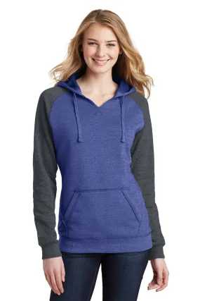 District Womens Lightweight Fleece Raglan Hoodie  DT296