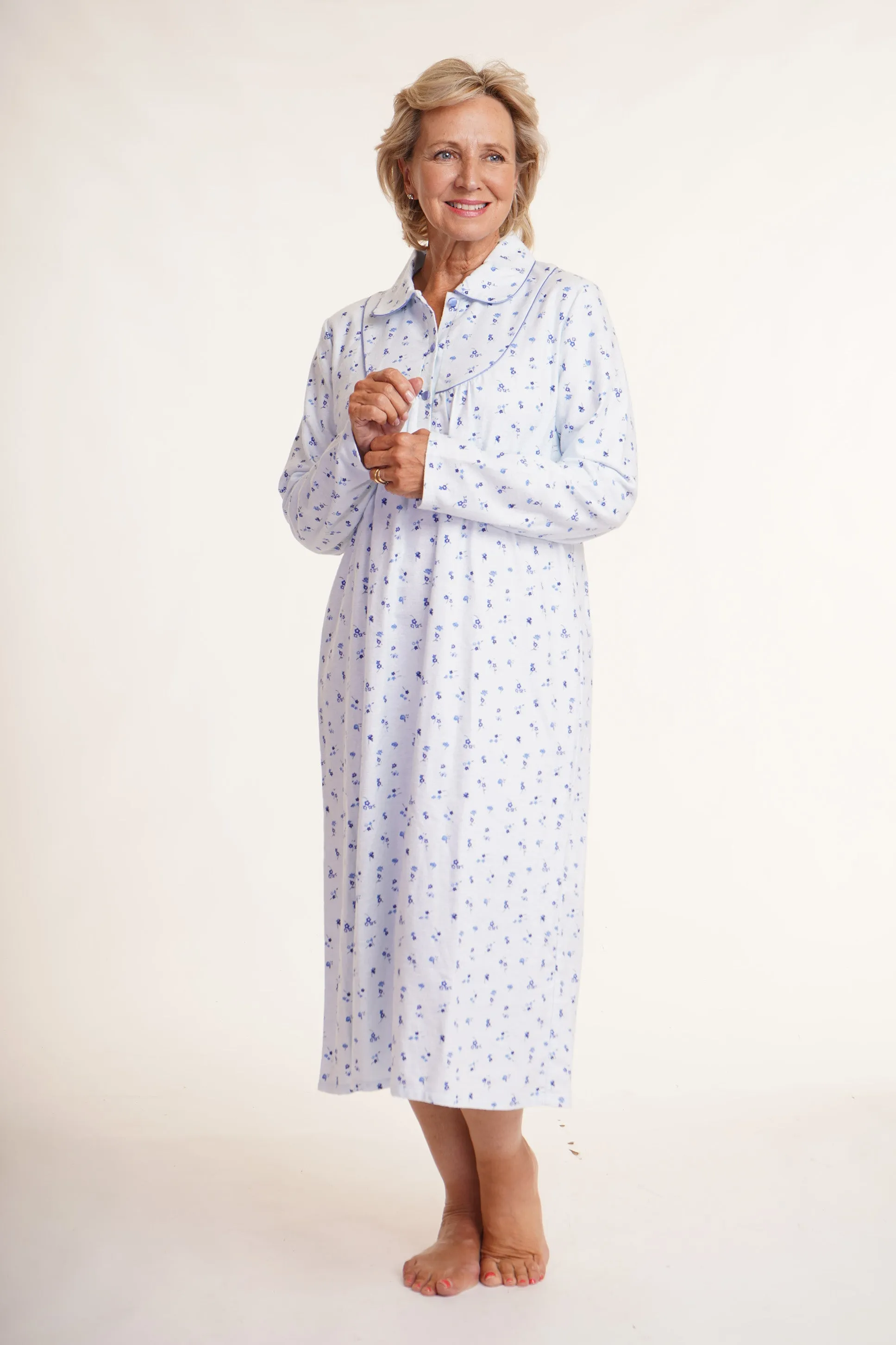 Elizabeth Collar Nightdress 45"