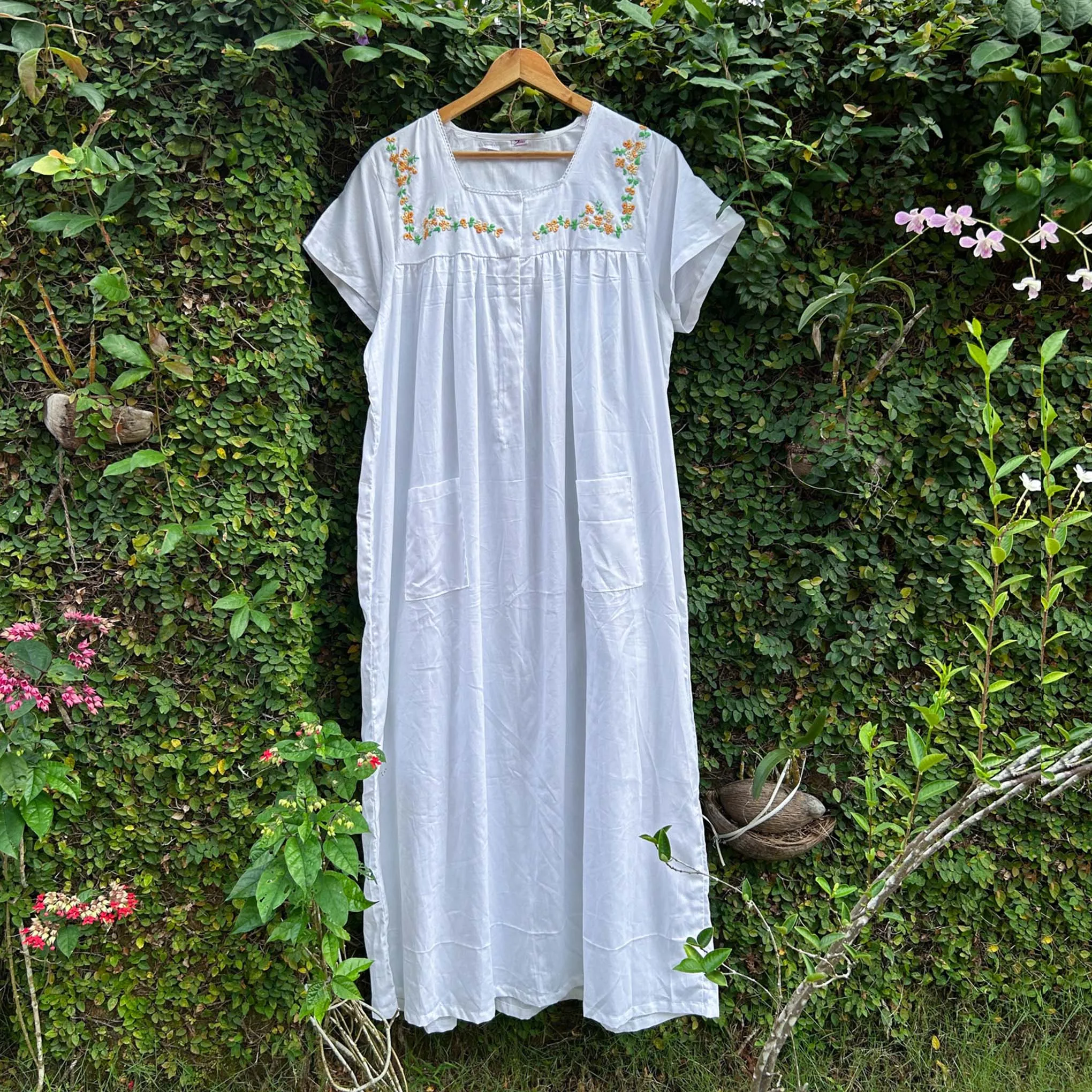 Fawn n Caramel Blossoms Cotton Nightwear