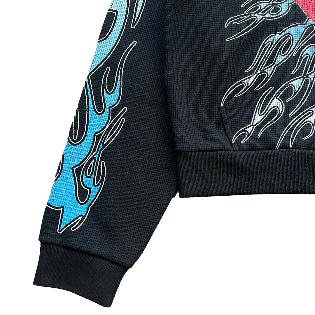 FEAST YOUR EYES WAFFLE COMB ZIP UP