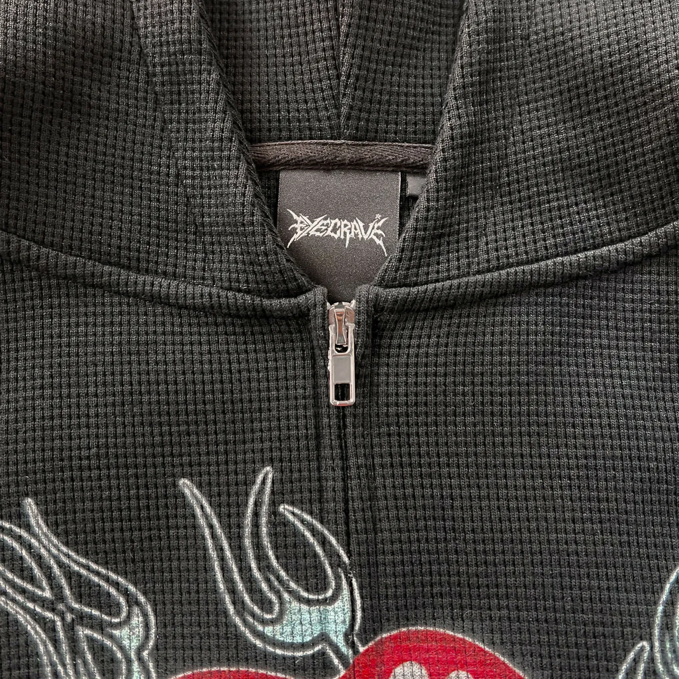 FEAST YOUR EYES WAFFLE COMB ZIP UP