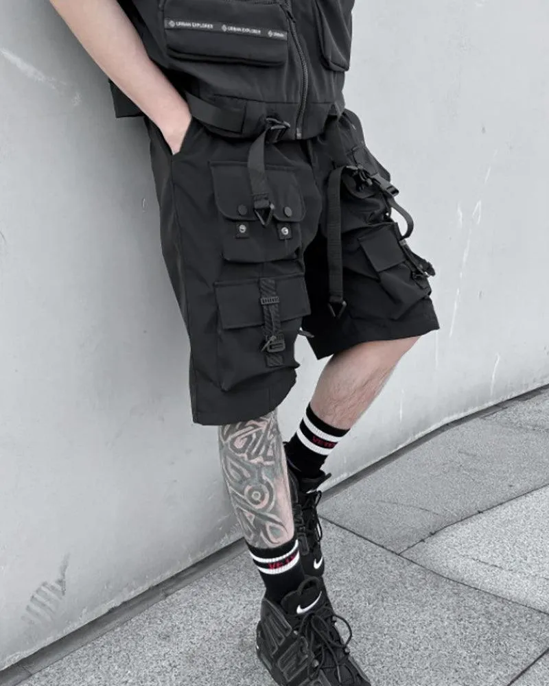 Functional Multi-pocket Cargo Shorts
