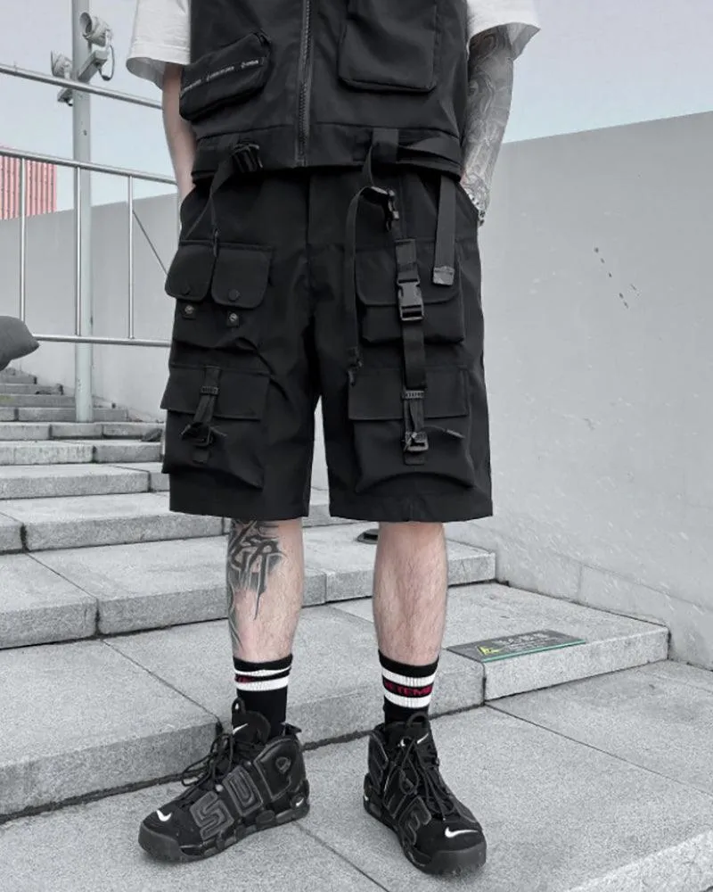 Functional Multi-pocket Cargo Shorts