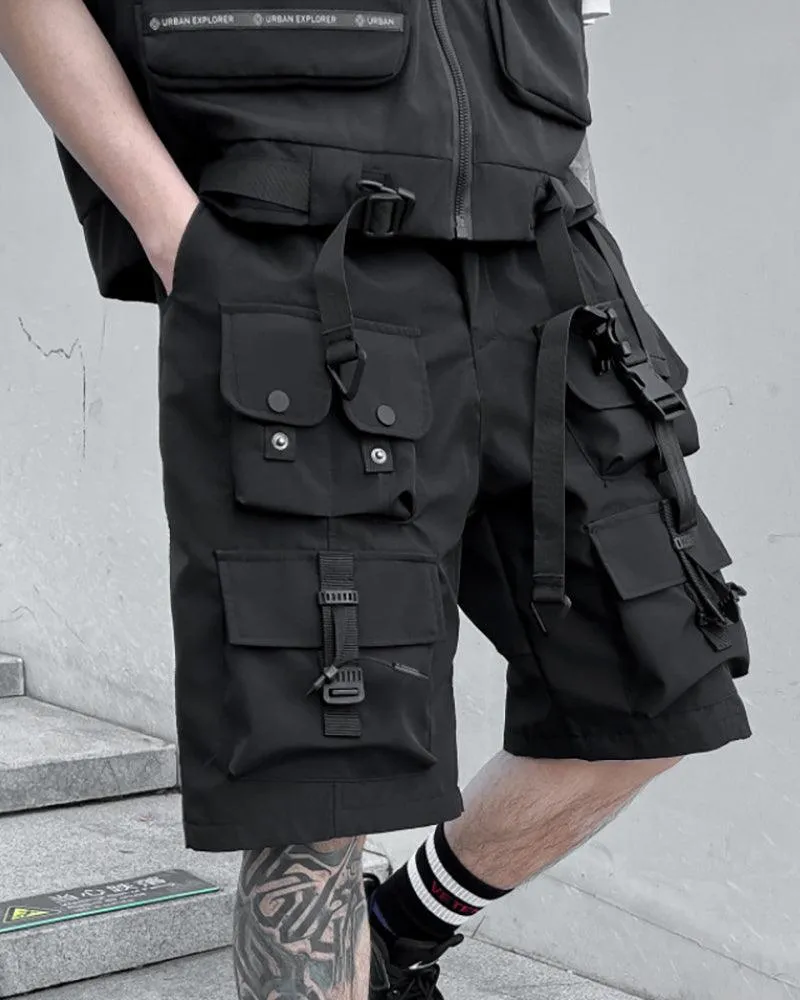 Functional Multi-pocket Cargo Shorts