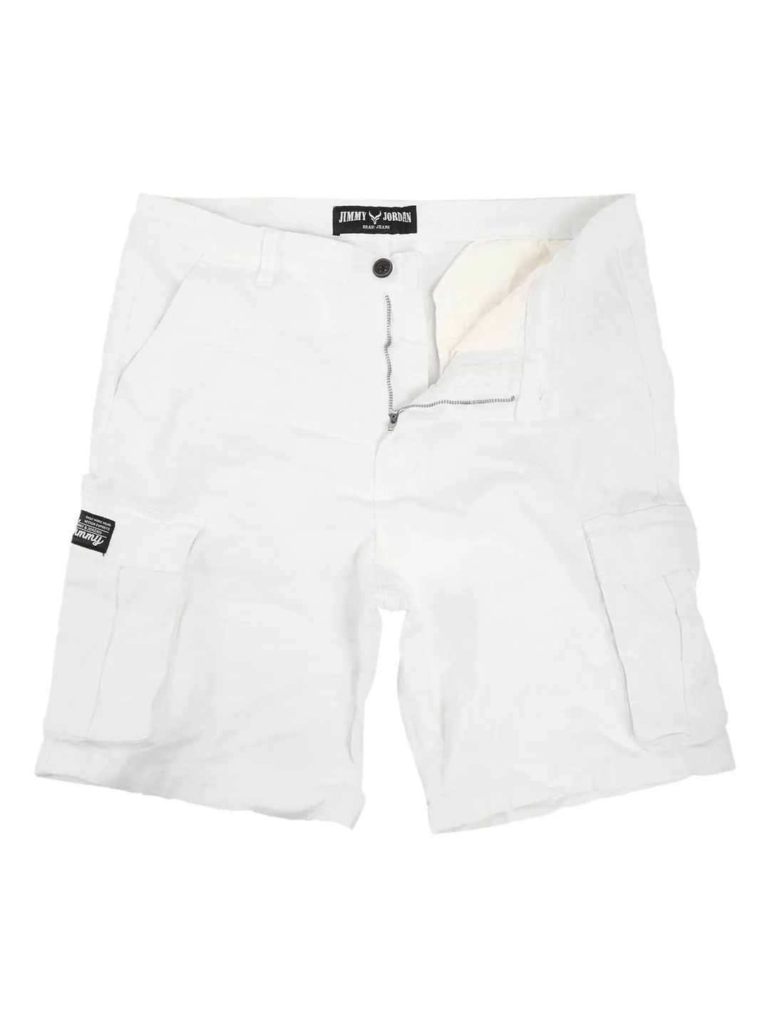 Fusion White Cotton Shorts