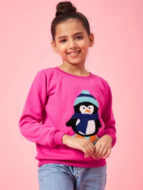 Girls Graphic Embroidered Pullover Sweatshirt