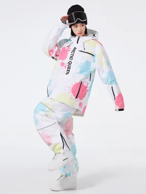 Girls' Tie Dye-pink Ski Tops & Pants