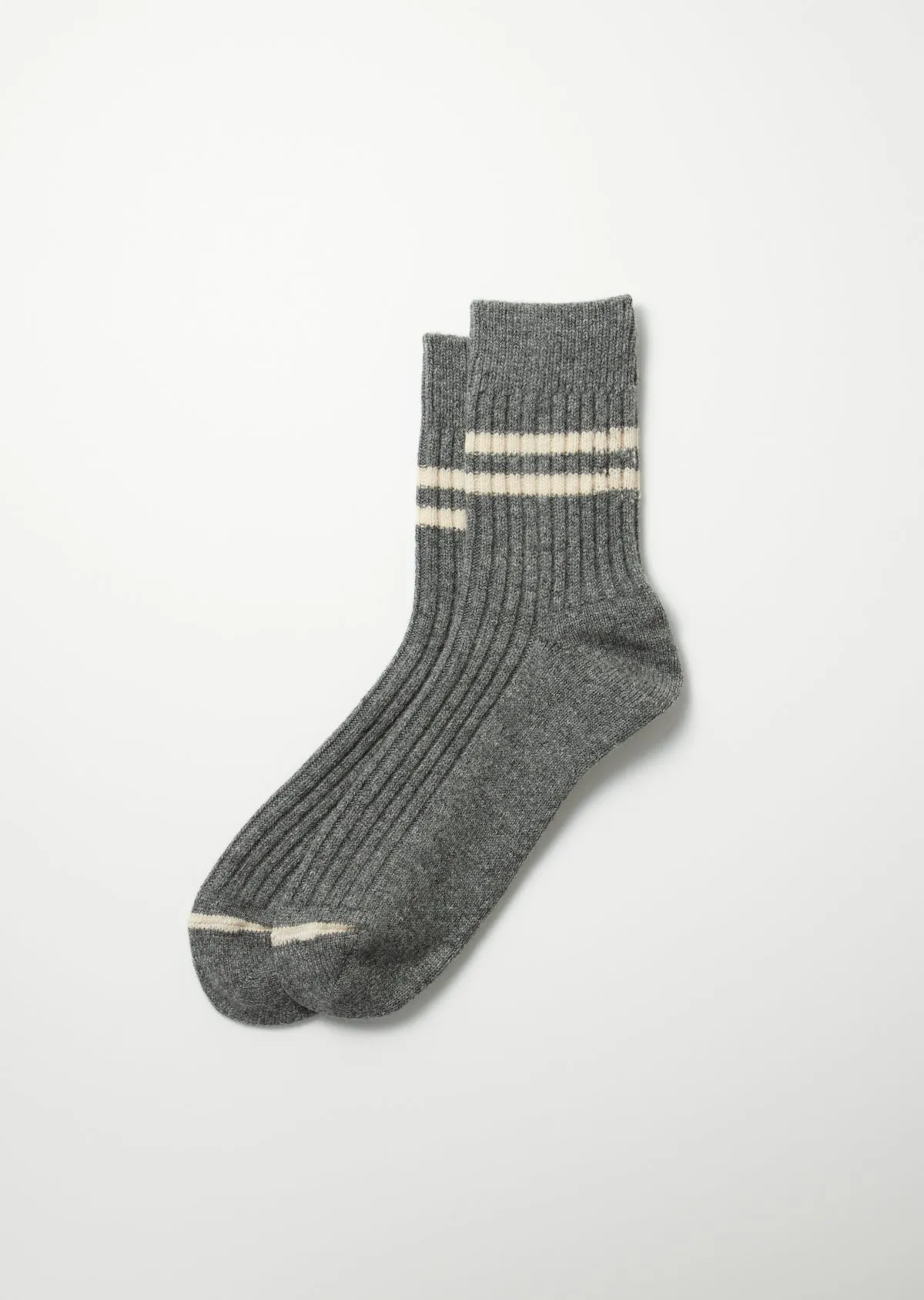 Gray Stripe Merino Wool Socks