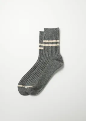 Gray Stripe Merino Wool Socks