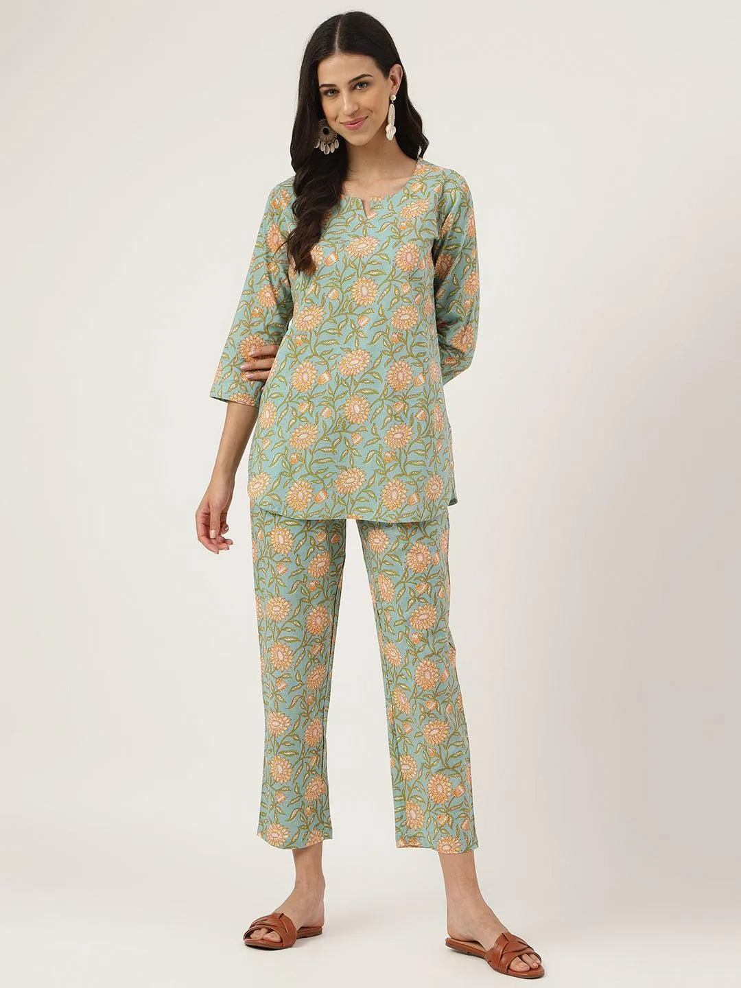 Green Printed Loungewear/Nightwear