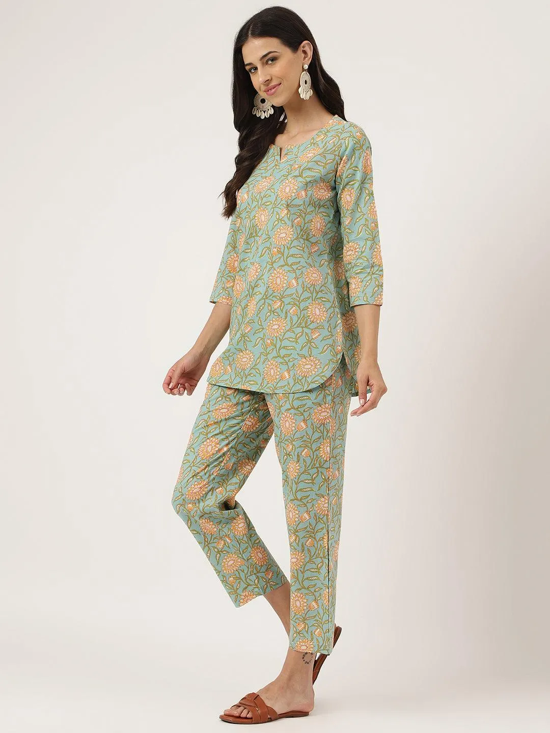 Green Printed Loungewear/Nightwear