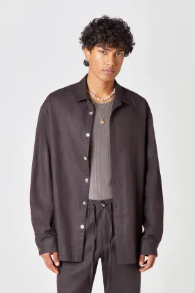 Homme Charcoal Linen Shirt