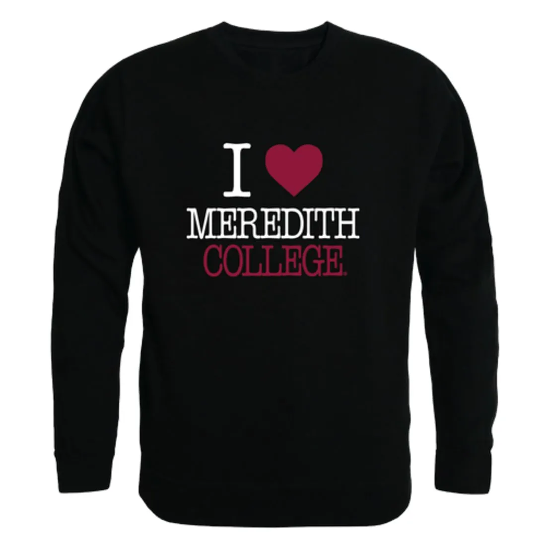 I Love Meredith College Avenging Angels Fleece Crewneck Pullover Sweatshirt