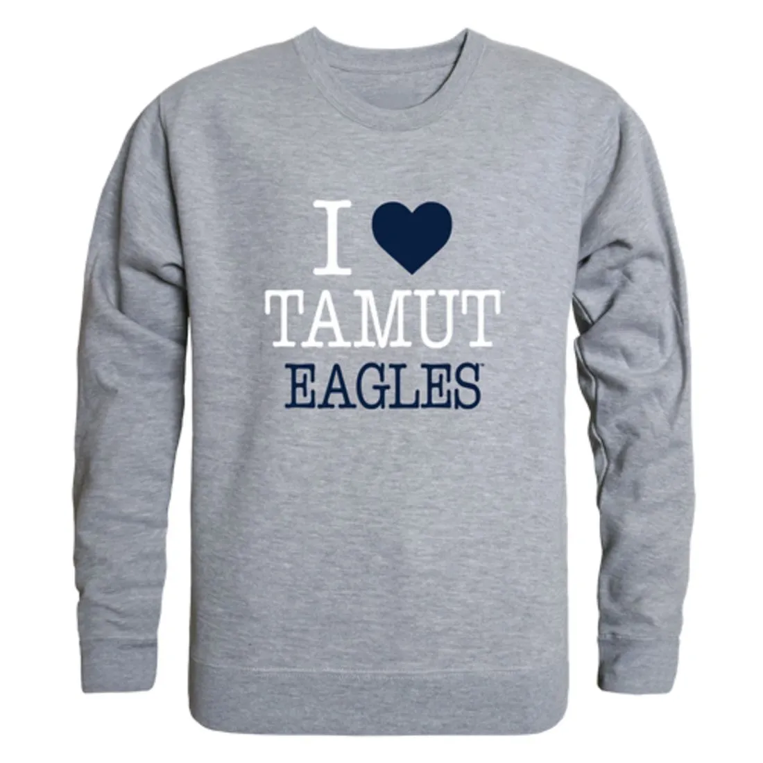 I Love Texas A&M University-Texarkana Eagles Fleece Crewneck Pullover Sweatshirt