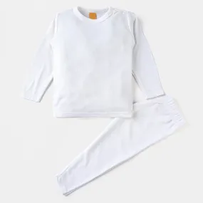 Infant Unisex Thermal Inner Wear -White