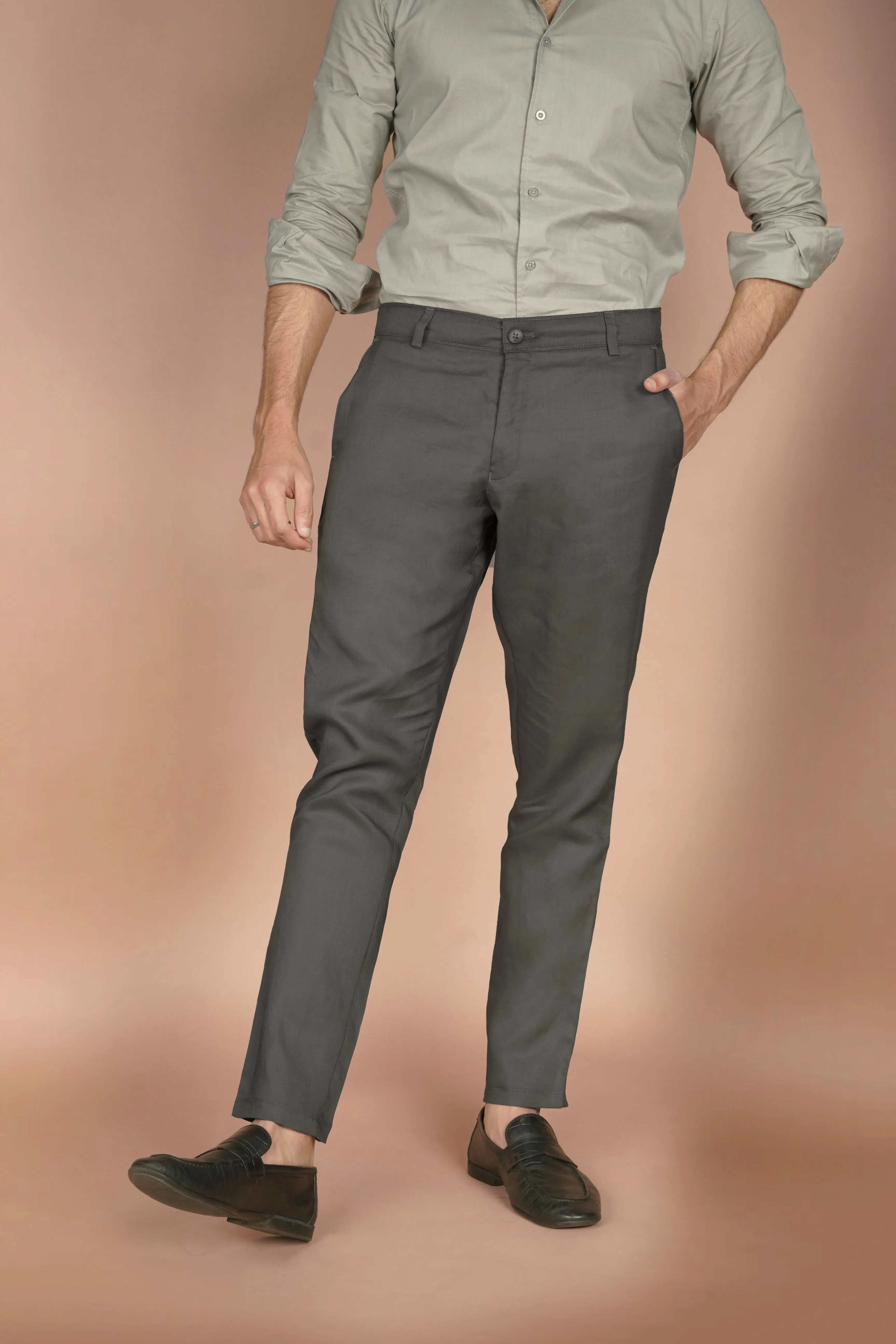 Iron Grey Linen Trousers