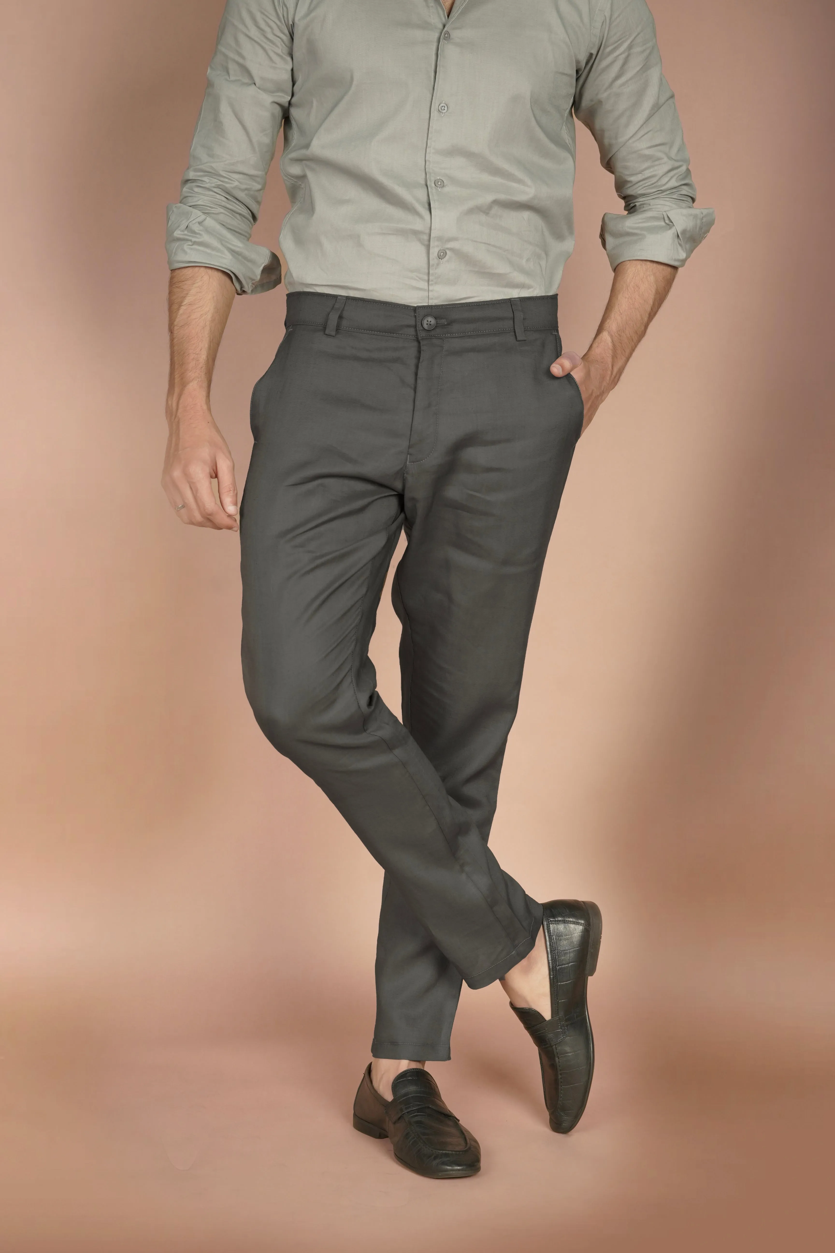 Iron Grey Linen Trousers