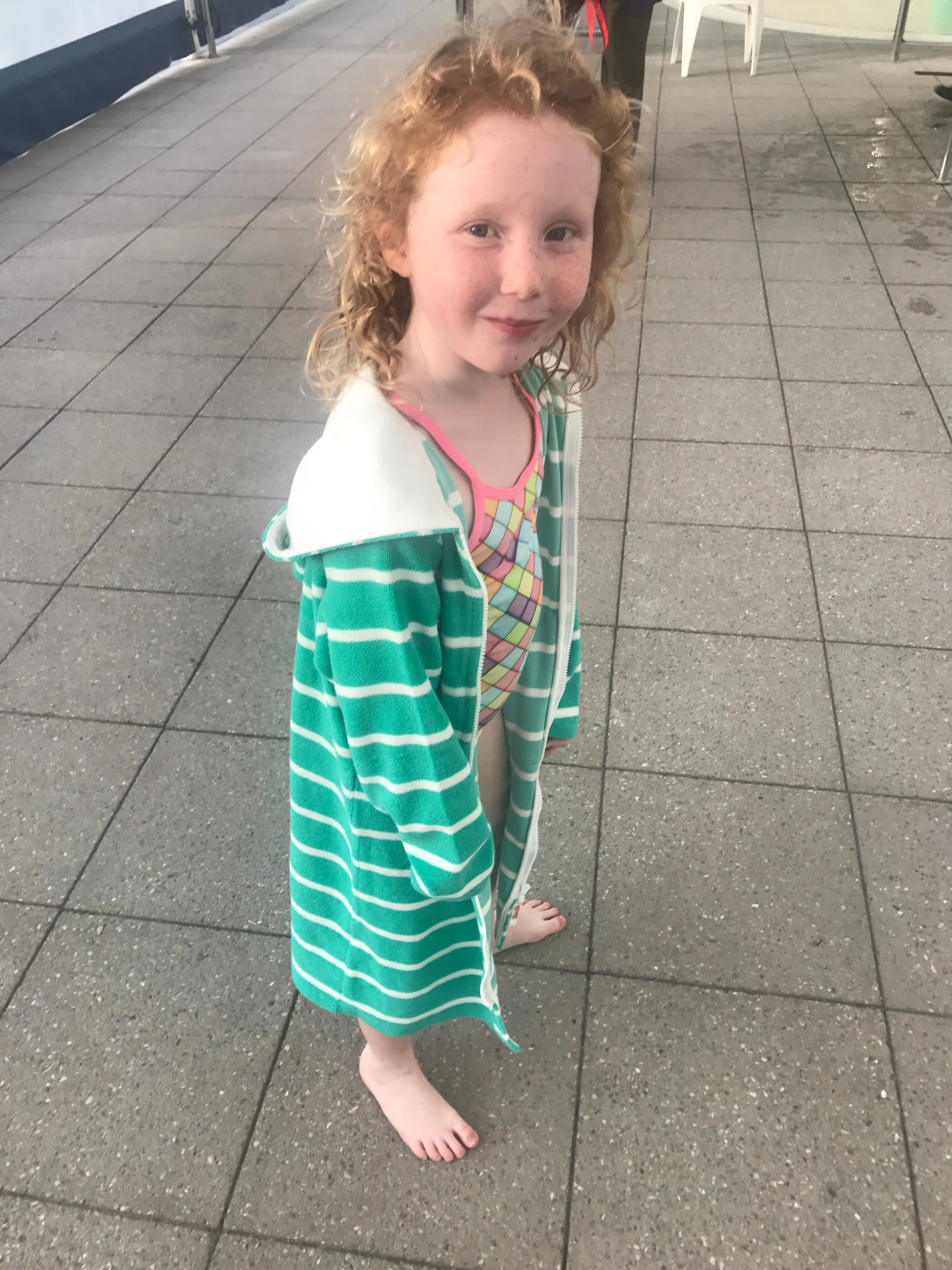 Kids Sea Green Stripe Choodie