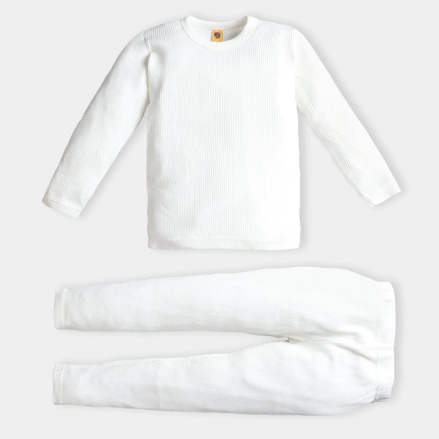 Kids Unisex Thermal Inner Suit-White