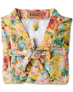 Kip & Co - Abundance Marigold Printed Terry Bath Robe