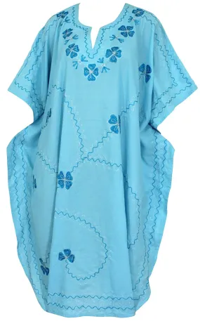 LA LEELA Rayon Solid Women's Kaftan Kimono Nightgown Beachwear Cover up Dress