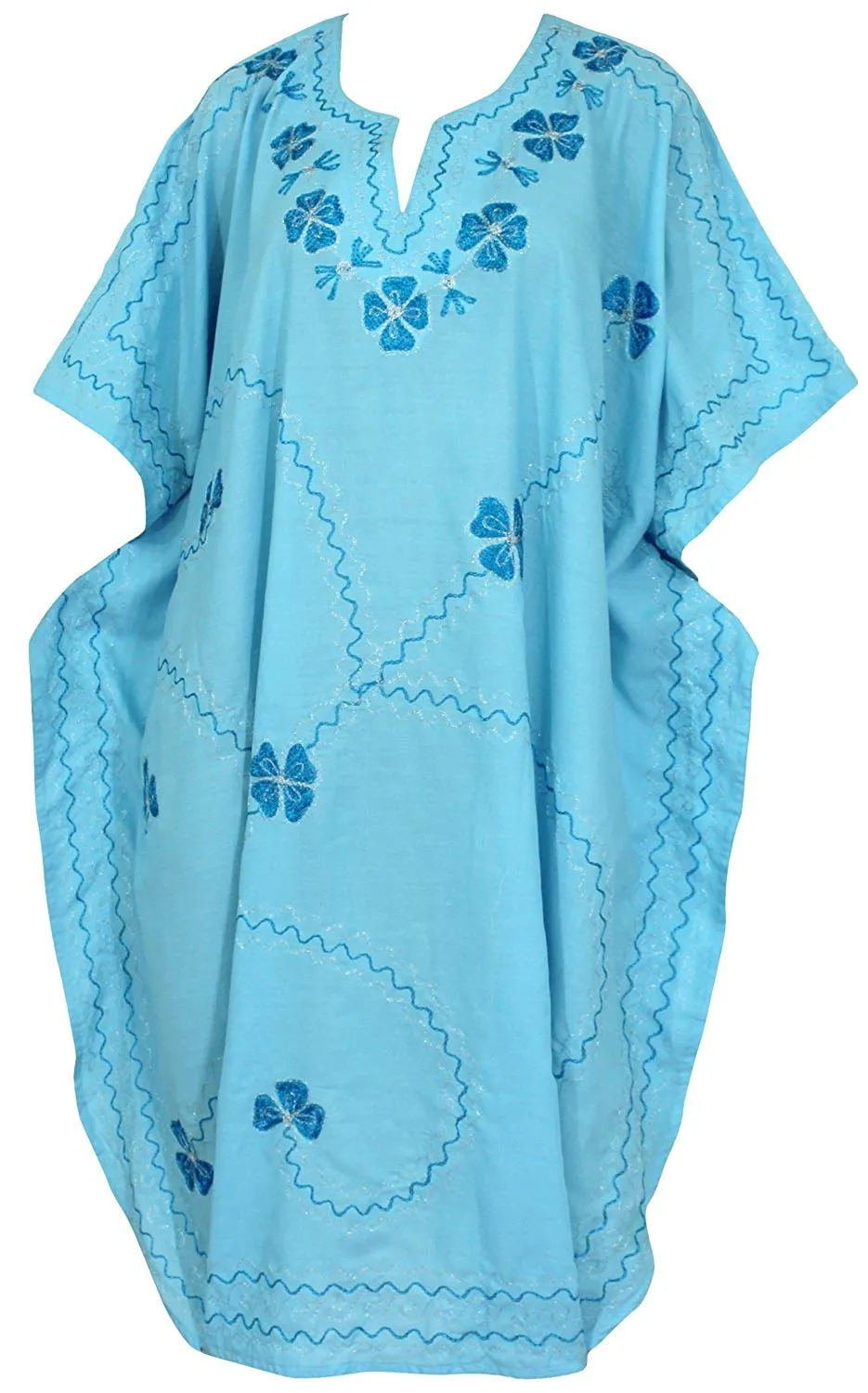 LA LEELA Rayon Solid Women's Kaftan Kimono Nightgown Beachwear Cover up Dress