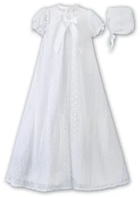 Lace Christening Gown w/Bow Set
