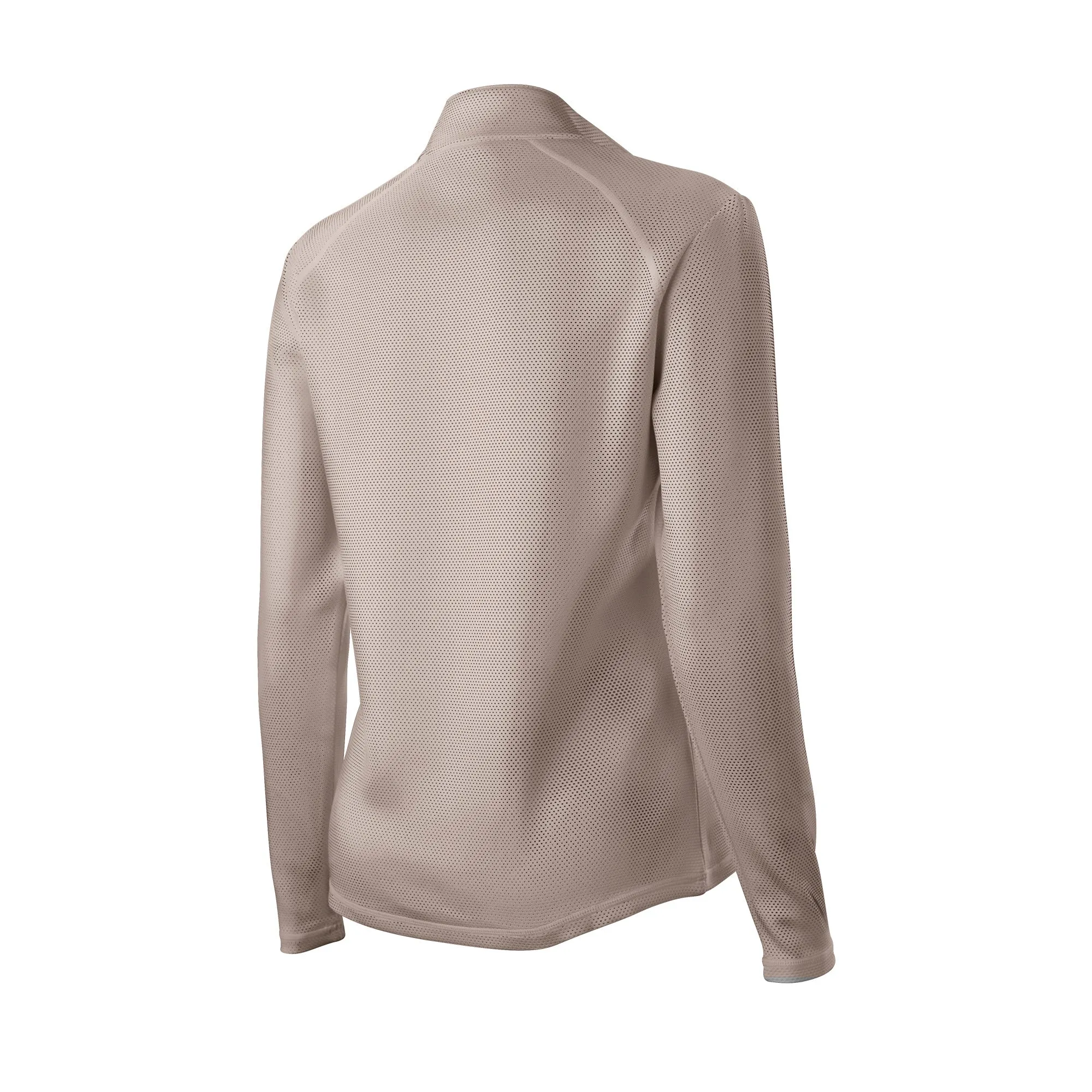 LADIES POLKA DOT THERMAL TECH GOLF SWEATER - BLACK