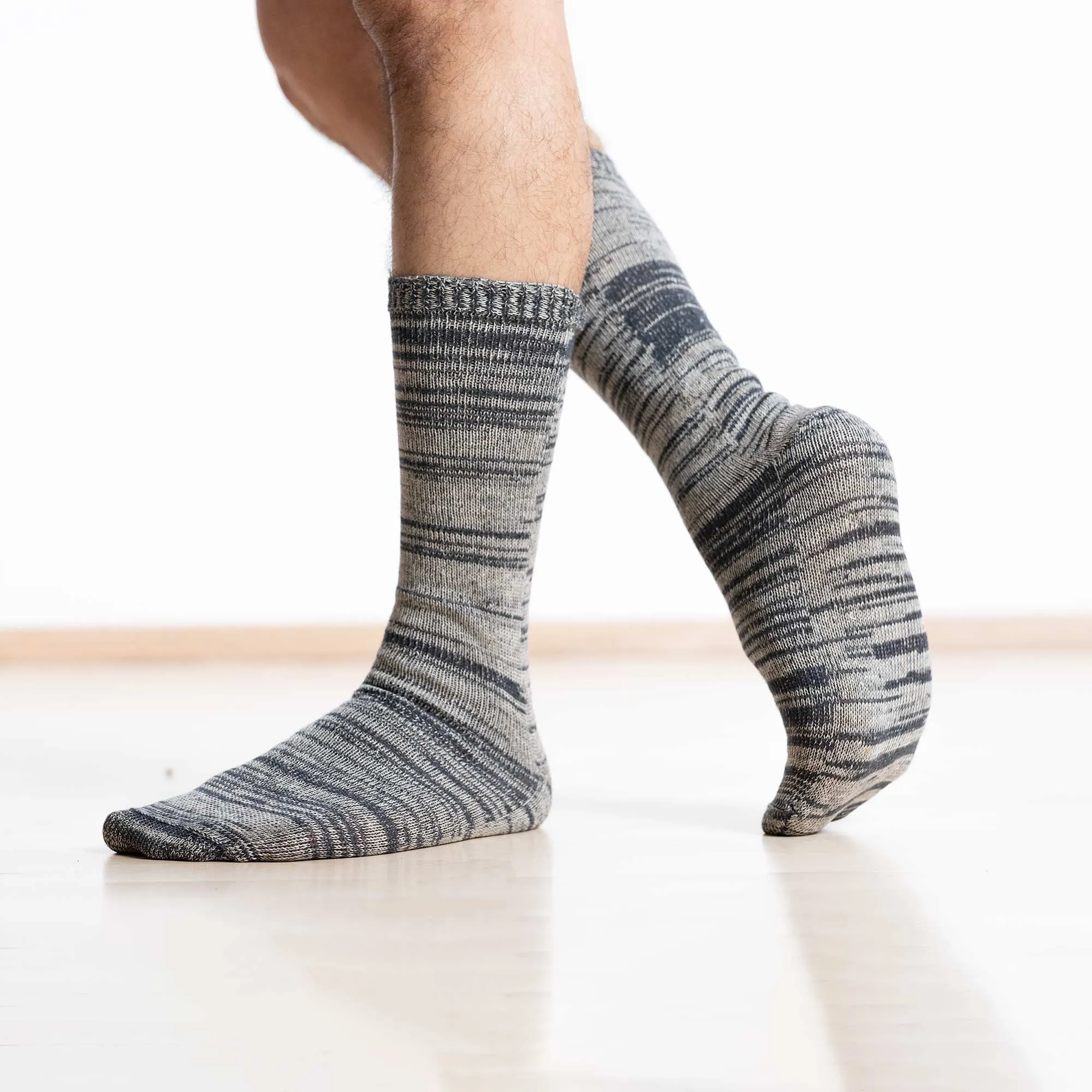LAGUNA Elastic-free Organic Hemp - Merino Wool Socks (No Polyester, No Latex, No Spandex, No Nylon, No Polyamide, No Plastic) (100% Biodegradable)