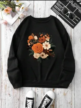 Lemon Tart Women's Printed Sweatshirt LTWPRSW4 - Black