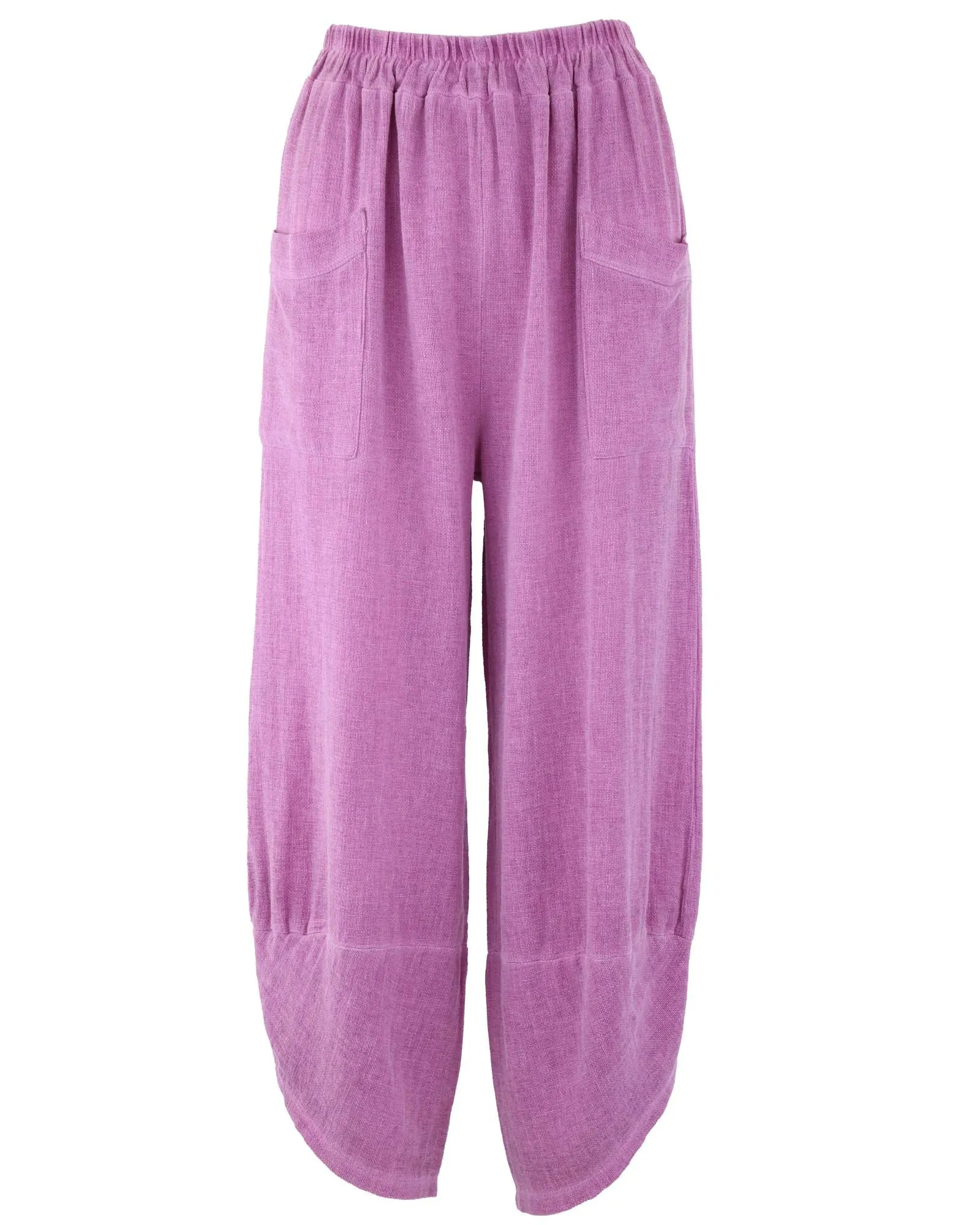 Linen and Cotton Blend Hareem Pants
