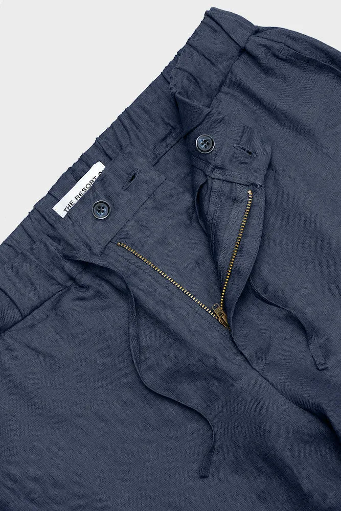Linen Trousers Navy