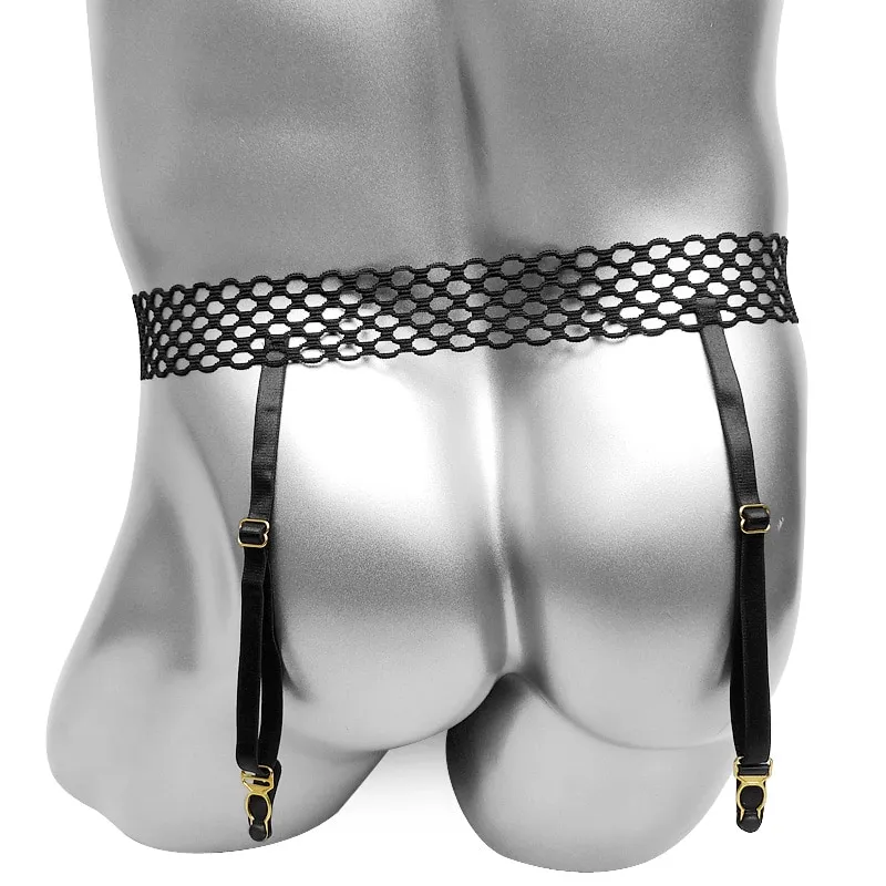 Men's Garter Belts / Sexy Lingerie with Floral Suspenders / Erotic Nightwear for Male