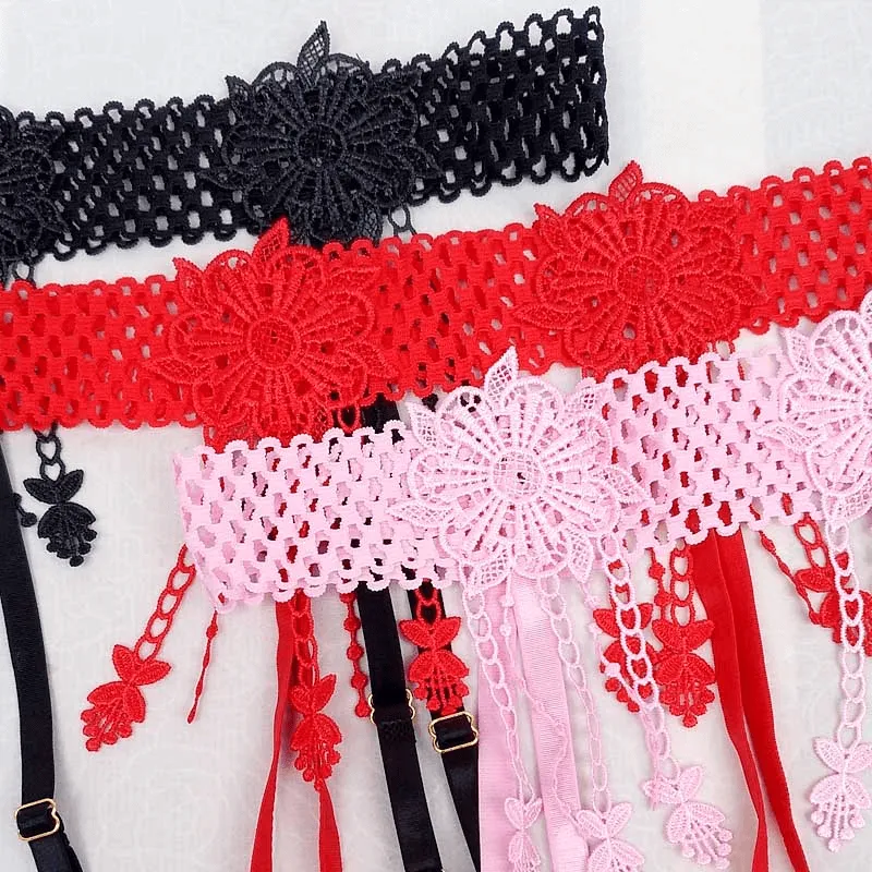 Men's Garter Belts / Sexy Lingerie with Floral Suspenders / Erotic Nightwear for Male
