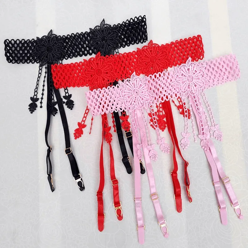 Men's Garter Belts / Sexy Lingerie with Floral Suspenders / Erotic Nightwear for Male