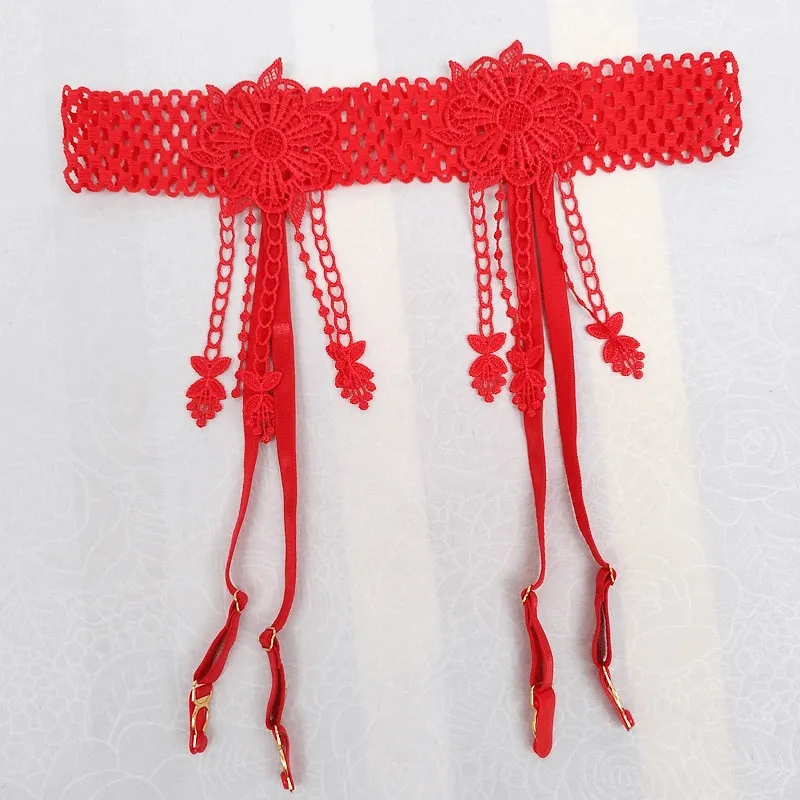 Men's Garter Belts / Sexy Lingerie with Floral Suspenders / Erotic Nightwear for Male