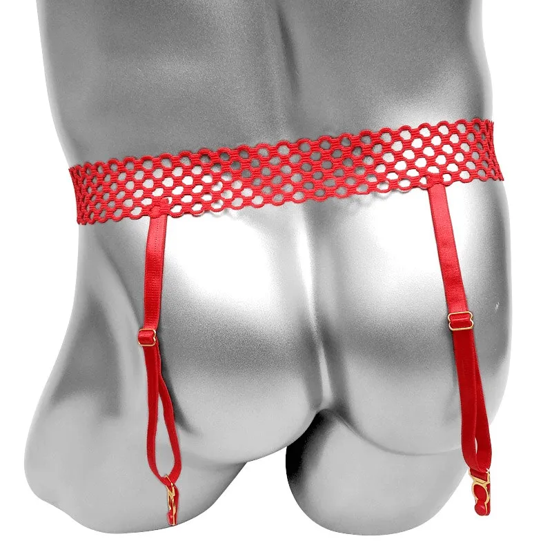 Men's Garter Belts / Sexy Lingerie with Floral Suspenders / Erotic Nightwear for Male