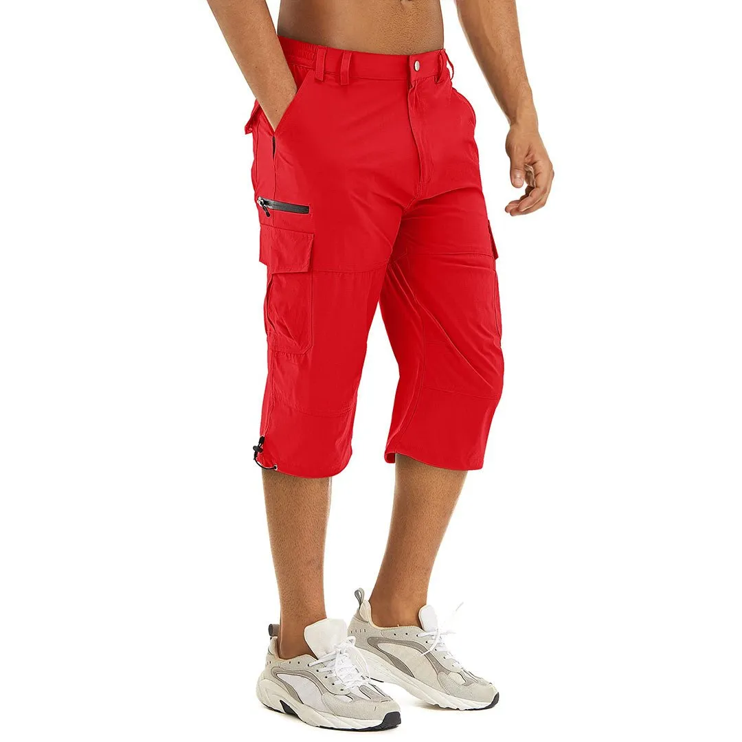 Men's Hiking Shorts 3/4 Quick-Dry Cargo Shorts